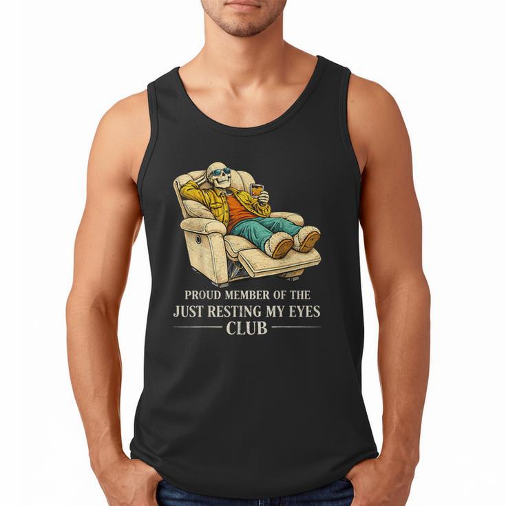 Proud Member Of The Just Resting My Eyes Club Dad Men Tank Top