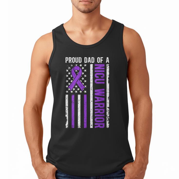 Proud NICU Dad Of NICU Warrior Micro Preemie Baby Father Men Tank Top