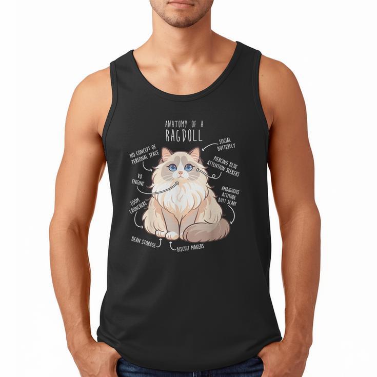 Ragdoll Cat Anatomy Cute Pet Mom Dad Cream Bicolor Men Tank Top