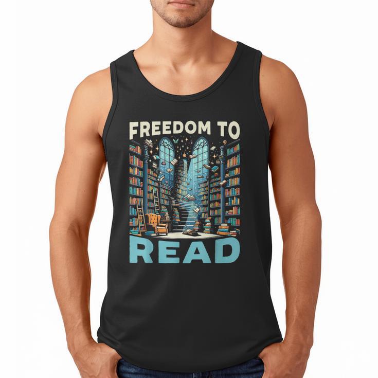 Read Banned Books Bookworm Book Lover Reading Literature Men Tank Top