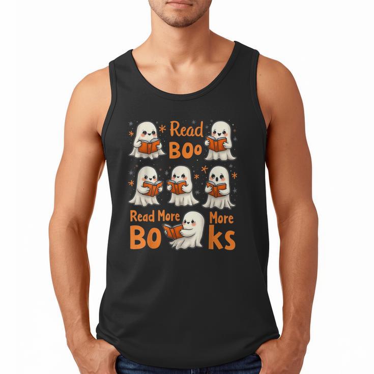 Read Boo KS Read More Bo KS Cute Ghost Reading Book Men Tank Top
