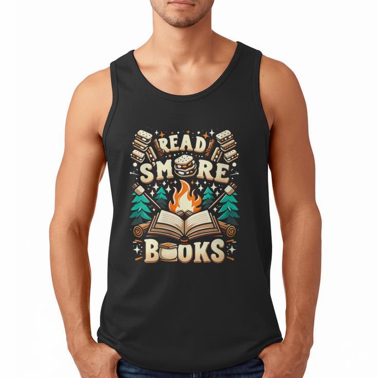 Read More Books Camping Outdoors Travel Campfire Smores Men Tank Top