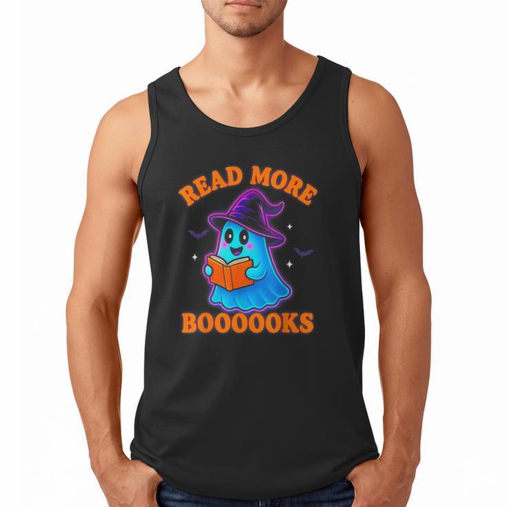 Read More Books Halloween Book Cute Ghost Reading Teaching Men Tank Top