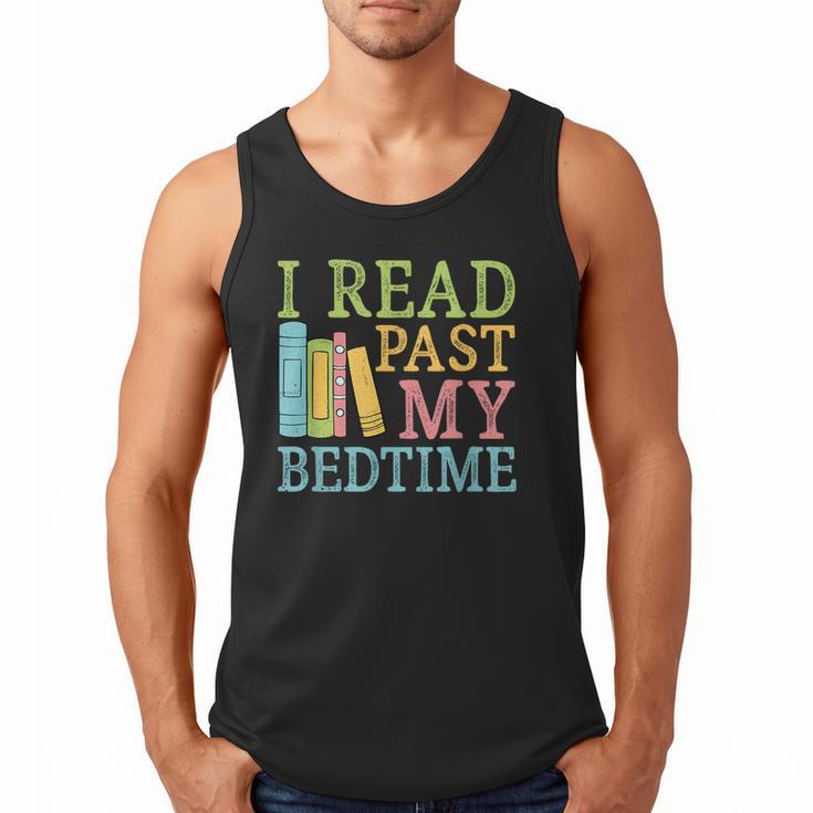 I Read Past My Bedtime Book Quote Humor Men Tank Top