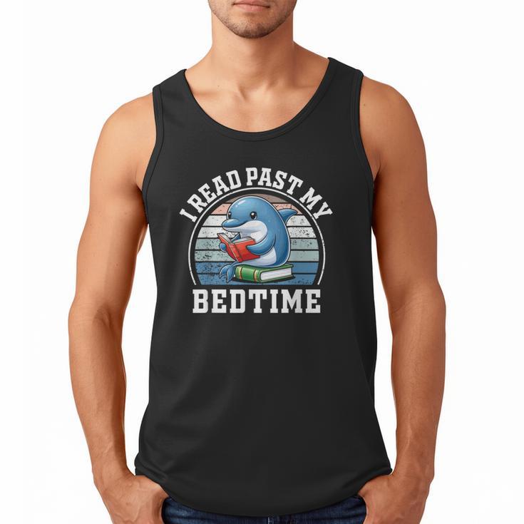 I Read Past My Bedtime Reading Dolphin Book Lover Men Tank Top