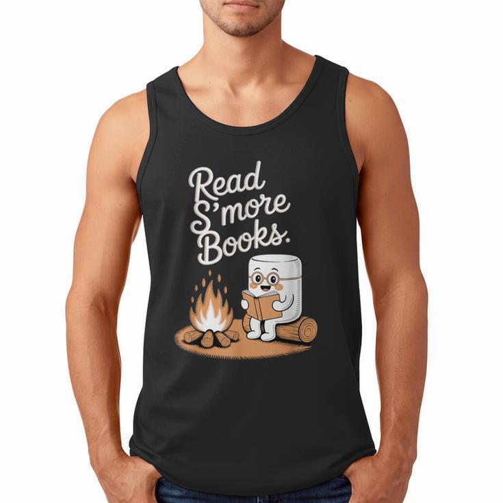 Read S'More Books Camping Outdoors Reading Campfire Smores Men Tank Top