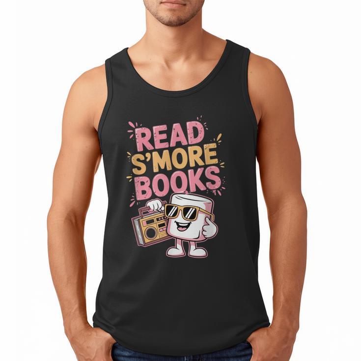Read S'More Books Camping Outdoors Travel Campfire Smores Men Tank Top