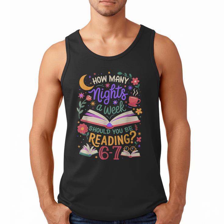Reading 6 7 Meme Six Seven Cozy Book Lover Teacher Men Tank Top