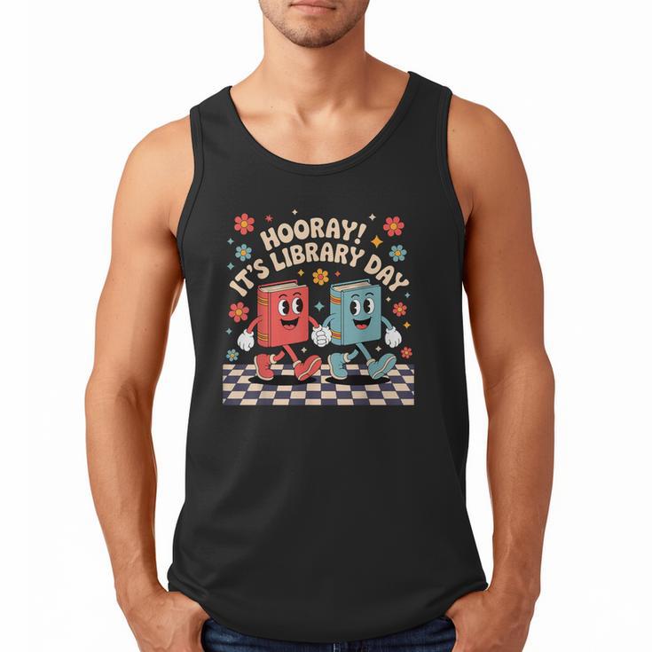Reading Book Lover School Librarian Hooray It's Library Day Men Tank Top Reading Book Lover School Librarian Hooray It's Library Day Men Tank Top