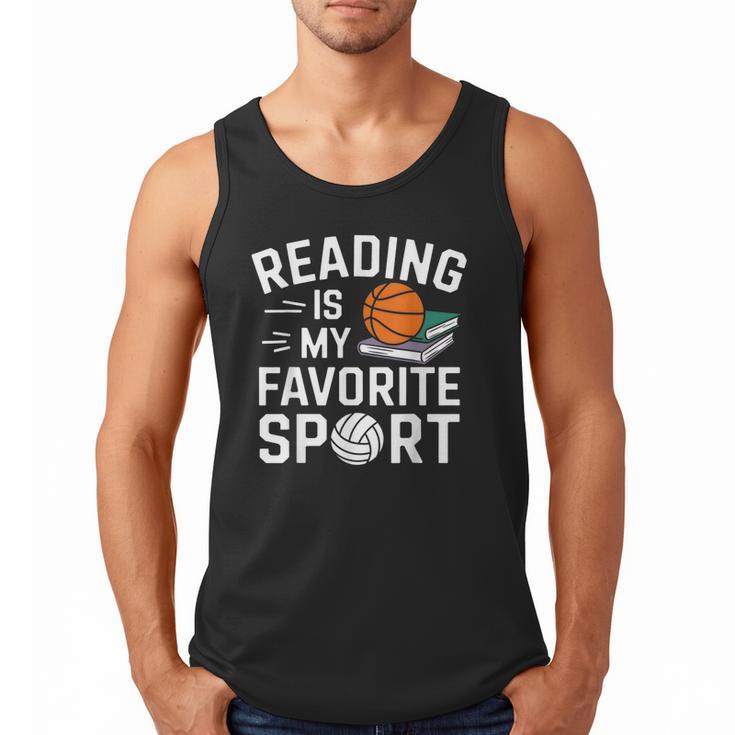 Reading Is My Favorite Sport Reading Book Lover Reader Men Tank Top