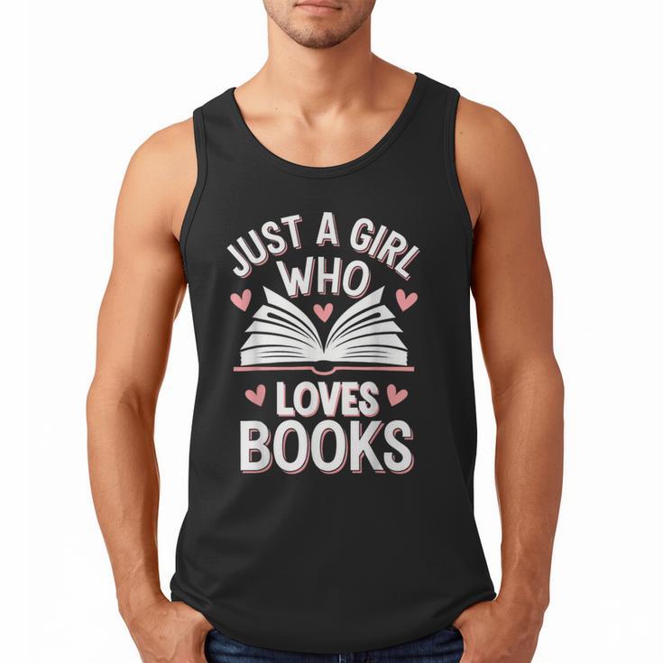 Reading Just A Girl Who Loves Books Men Tank Top