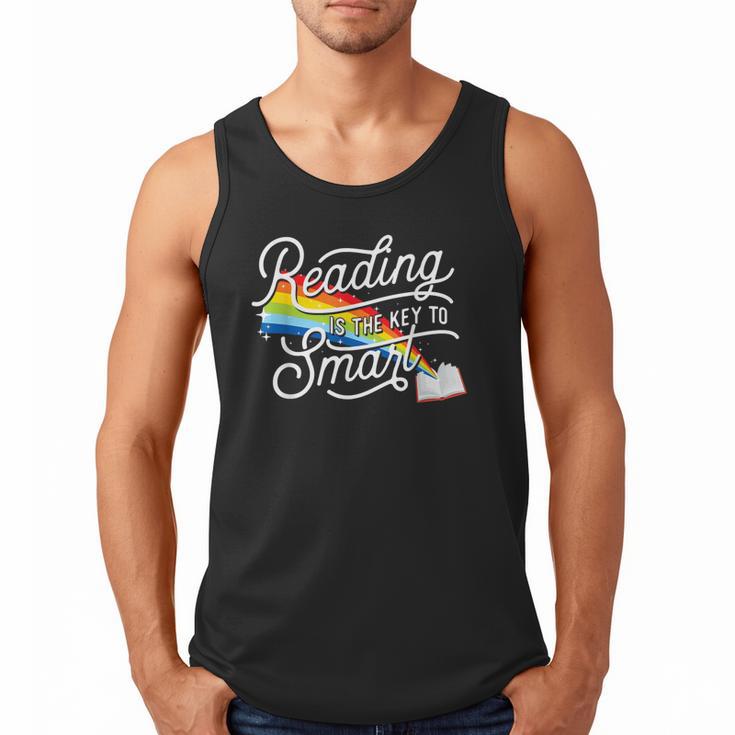 Reading Is The Key To Smart Book Lover Bookworm Reader Men Tank Top