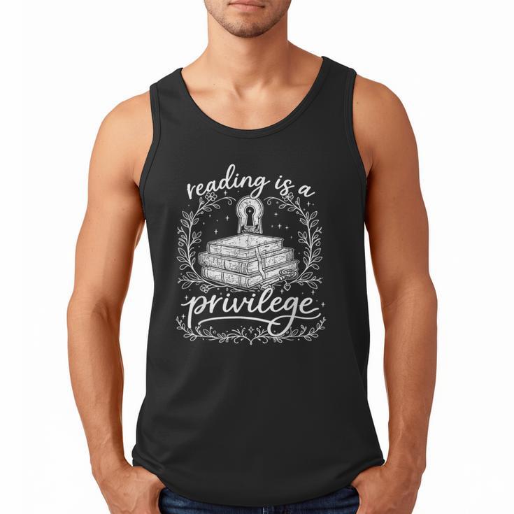 Reading Is A Privilege Vintage Reading Lover Books Men Tank Top