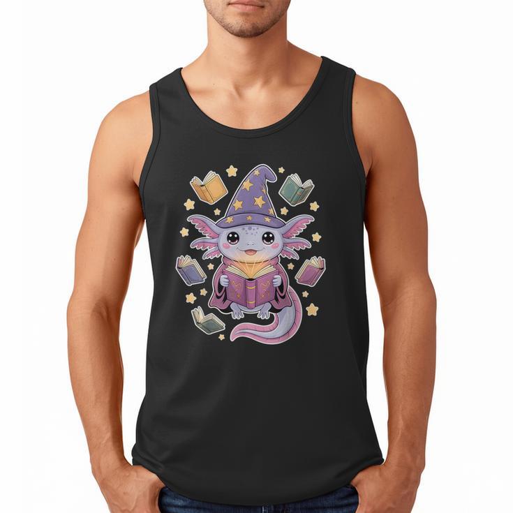 ReadsALOTL Cute Axolotl Book Lover Men Tank Top