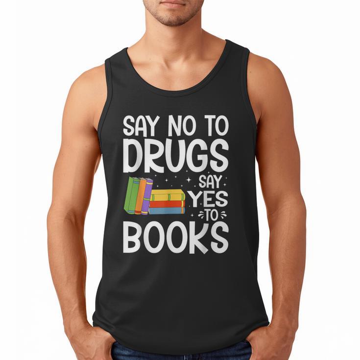 Red Ribbon Week Say No To Drugs Say Yes To Books Drug Free Men Tank Top