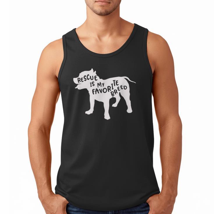 Rescue Is My Favorite Breed T Shirt Pitbull Mam Dad Shirt Men Tank Top