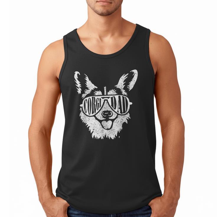 Retro Corgi Dad Dog Owner Pet Welsh Corgi Fathers Day Men Tank Top