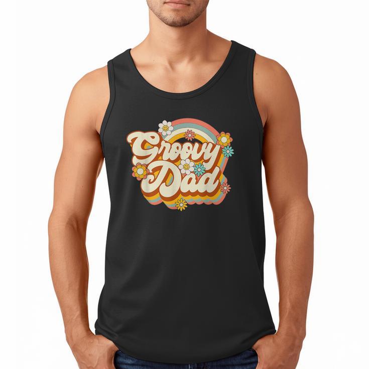Retro Groovy Dad Family Birthday 60s 70s Hippie Costume Men Tank Top