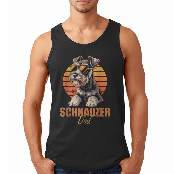 Retro Miniature Schnauzer Dad Vintage Dog Lovers Men Tank Top