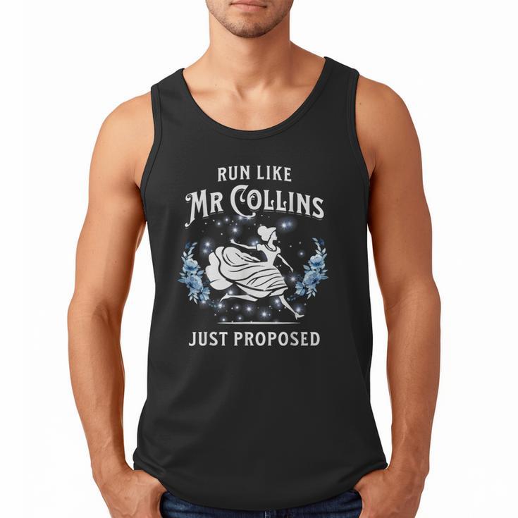 Run Like Mr Collins Just Proposed Books And Running Men Tank Top