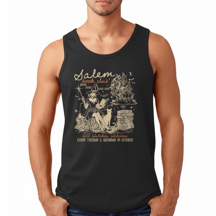 Salem Book Club Witches Witchy Witch Spooky Season Halloween Men Tank Top