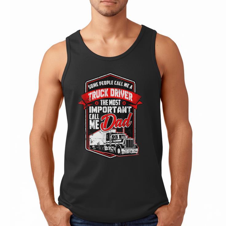 Semi Truck Driver For Truckers And Dads Small Men Tank Top