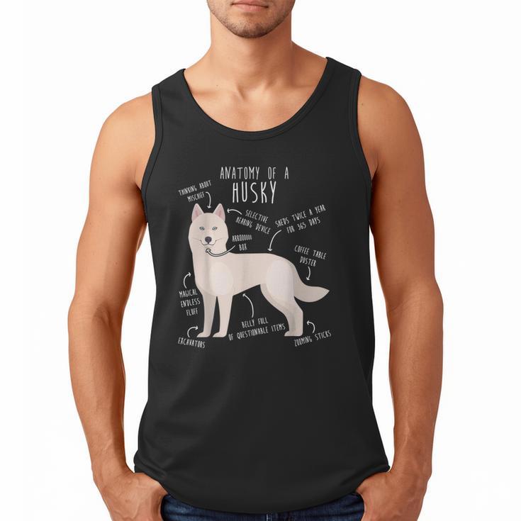 Siberian Husky Dog Anatomy Pet Mom Cute Dog Dad Men Women Kids Men Tank Top