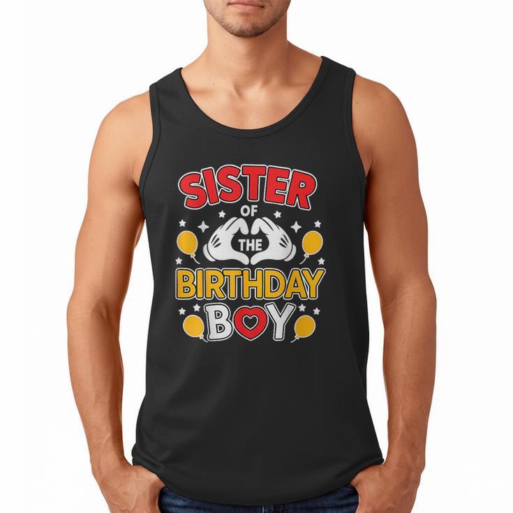 Sister Of The Birthday Boy Family Matching Dad Mom Men Tank Top