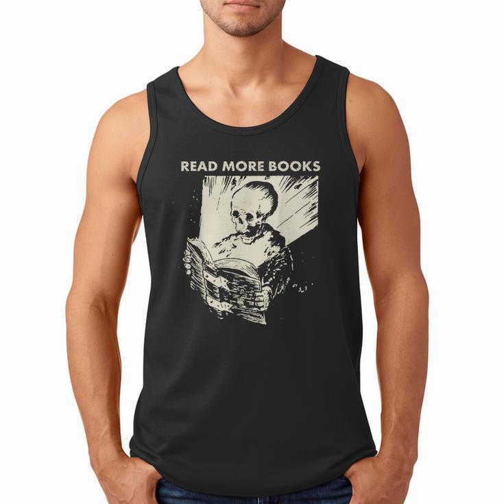 Skeleton Read More Books Men Tank Top