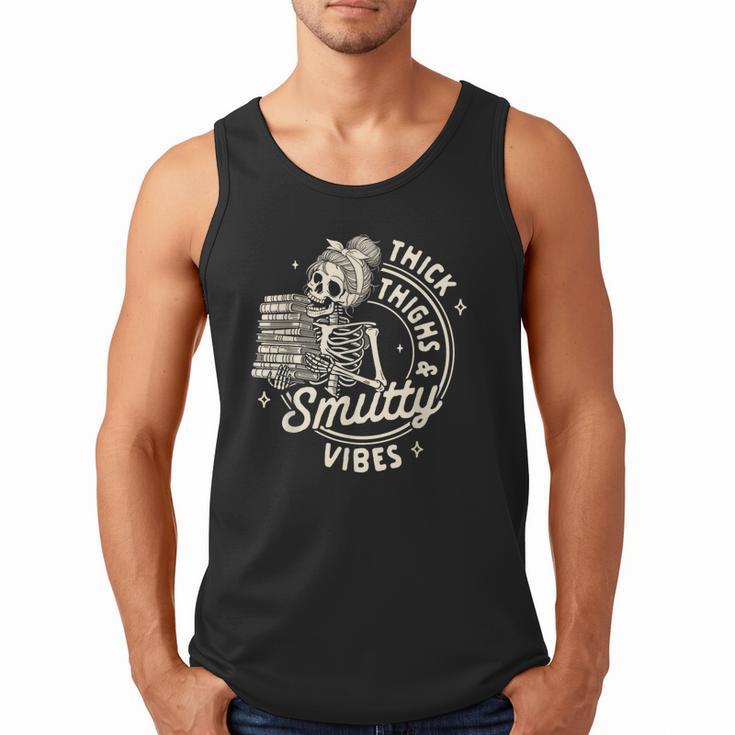 Smut Book Reader Spicy Romance Thick Thighs & Smutty Vibes Men Tank Top