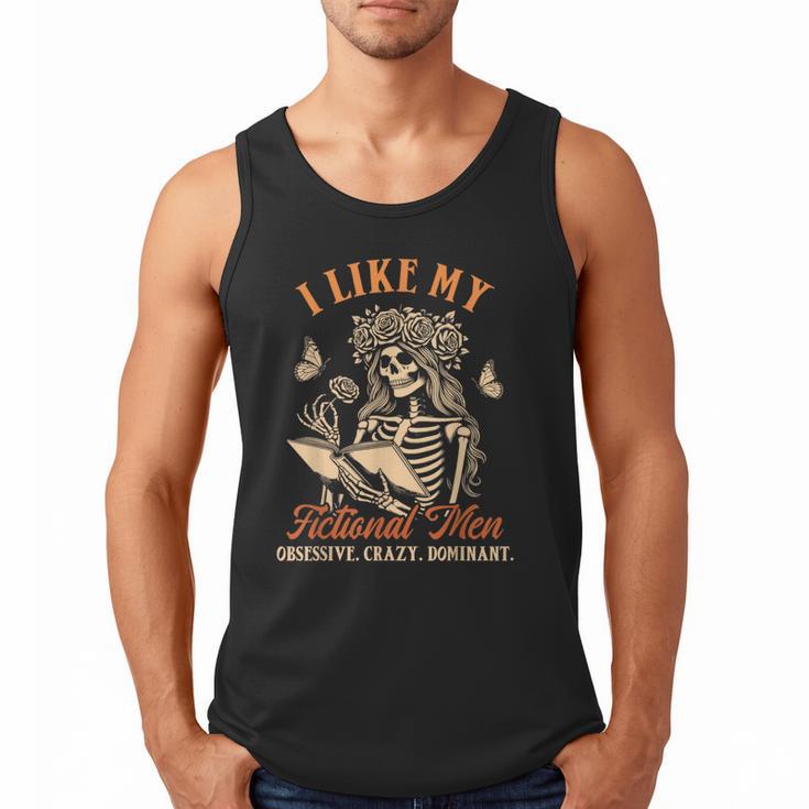 Smut Reader Spicy Book Dark Romance I Like My Fictional Men Men Tank Top