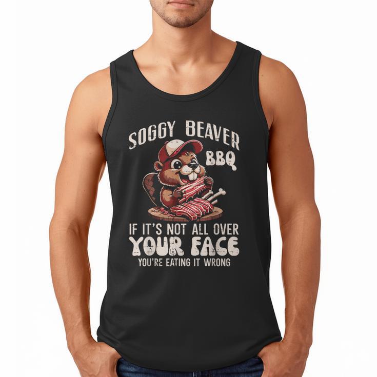 Soggy Beaver Bbq Barbecue Grill Master Humor Dad Men Men Tank Top