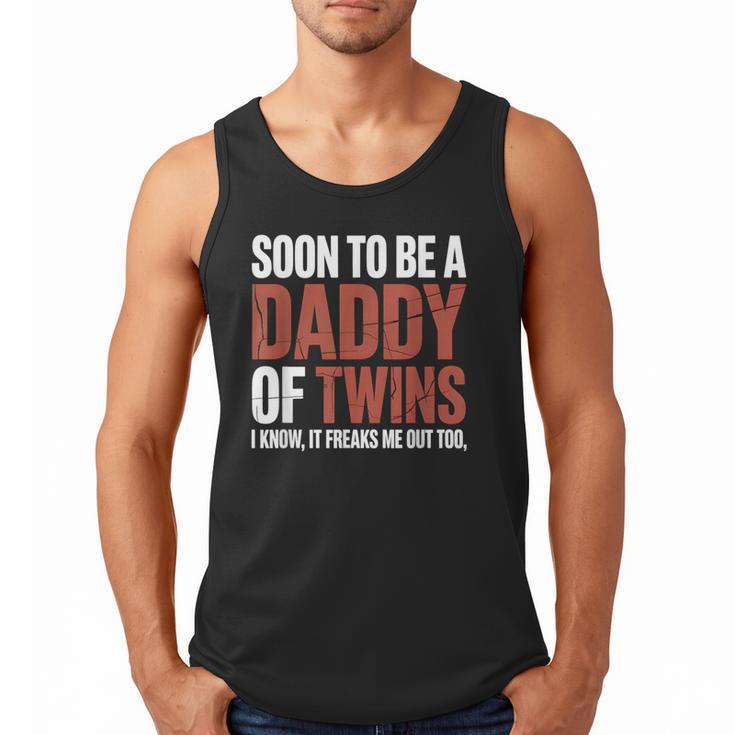 Soon To Be Dad Twins Fatherhood Pregnancy Announcement New D Men Tank Top