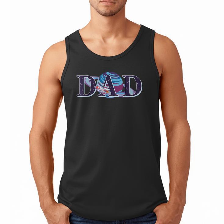 Space Dad Family Matching Mom Space Birthday Theme Party Men Tank Top