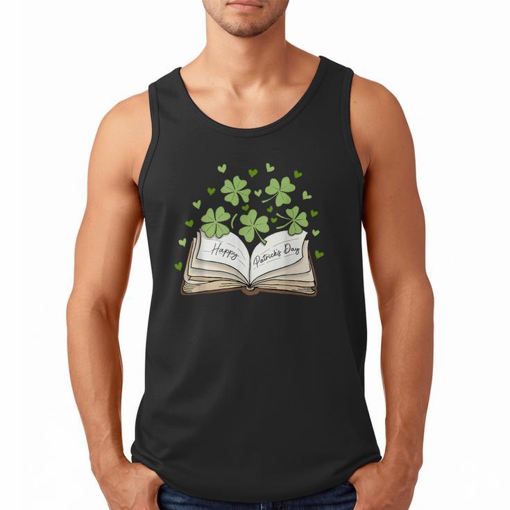 St Patricks Day Book Lover Librarian Reading Saint Pattys Men Tank Top
