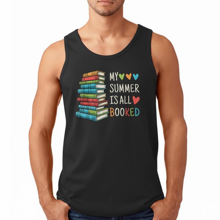 My Summer Is All Booked Book Reading Book Lover Men Tank Top