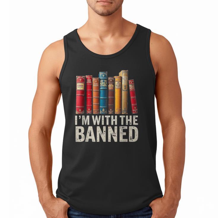 Support Banned Books Freedom I'm With The Banned Men Tank Top