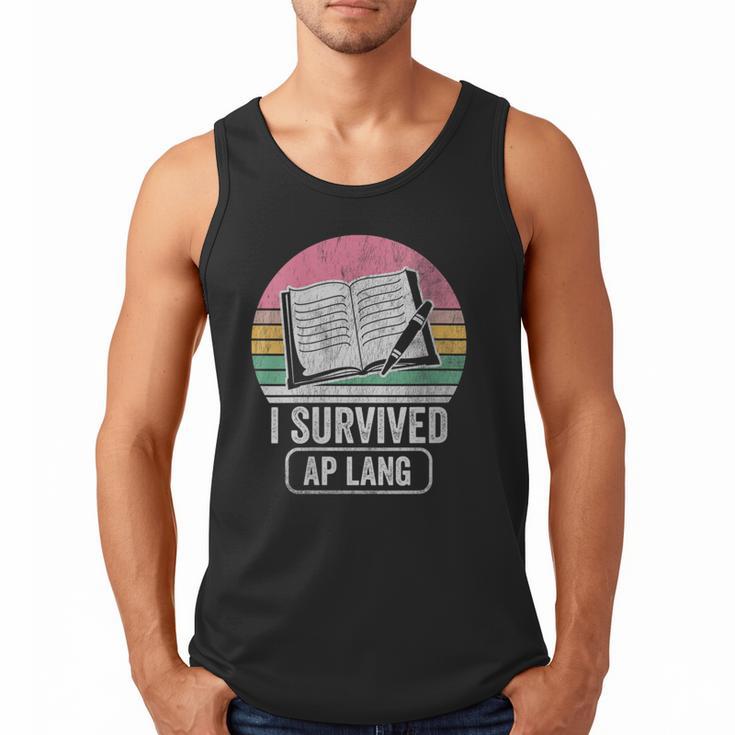 I Survived AP Lang Retro Book Graphic Men Tank Top