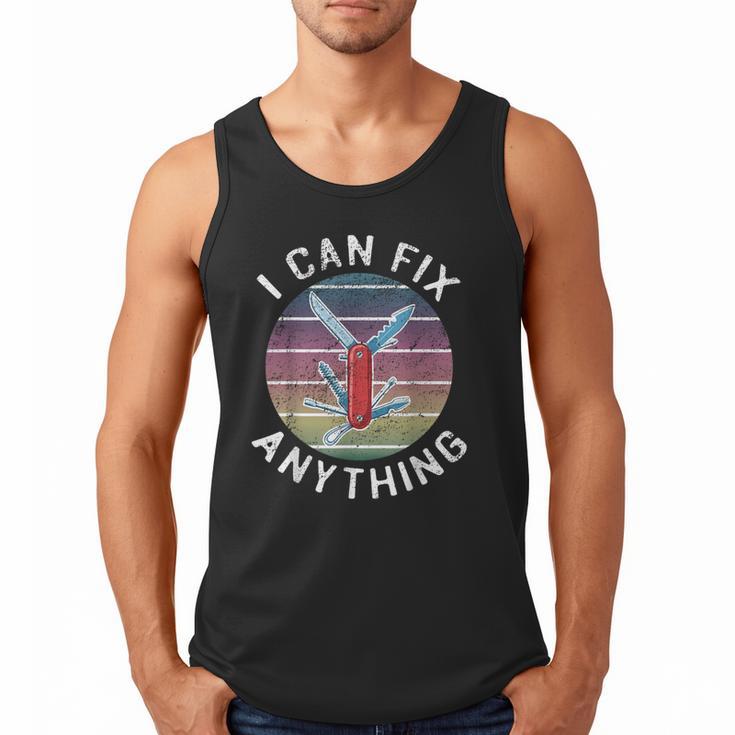 Swiss Army Knife DIY Dad Fathers Day Fix Anything Handyman Men Tank Top