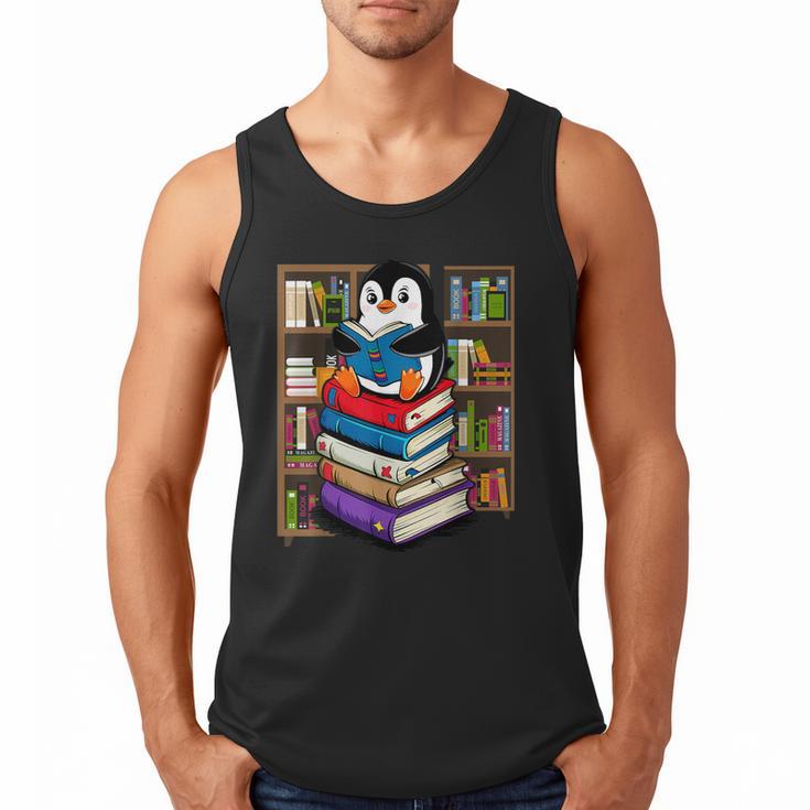 Teacher Librarian Kawaii Penguin Book Lover Penguin Men Tank Top