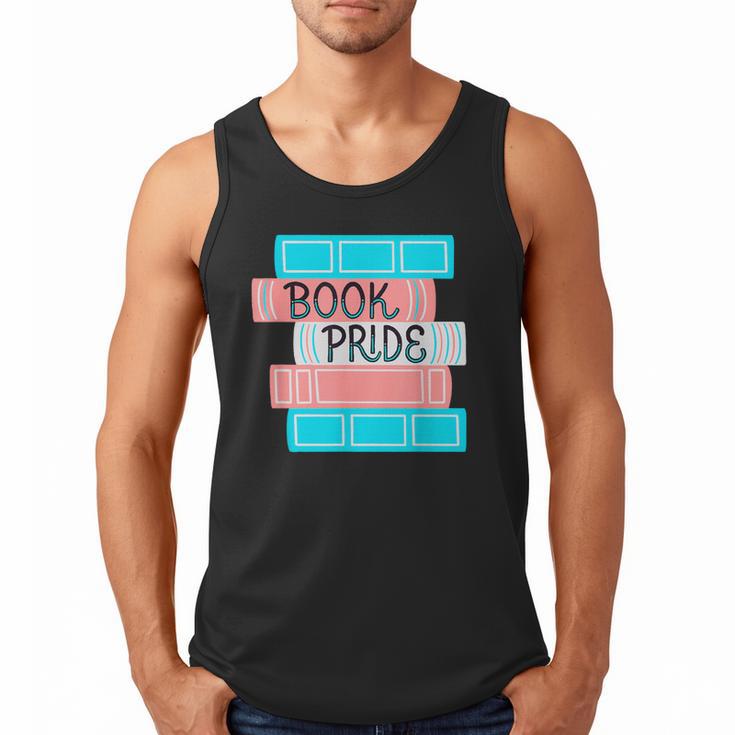 Threadless Grey Sky Chai Trans Book Pride Graphic Men Tank Top