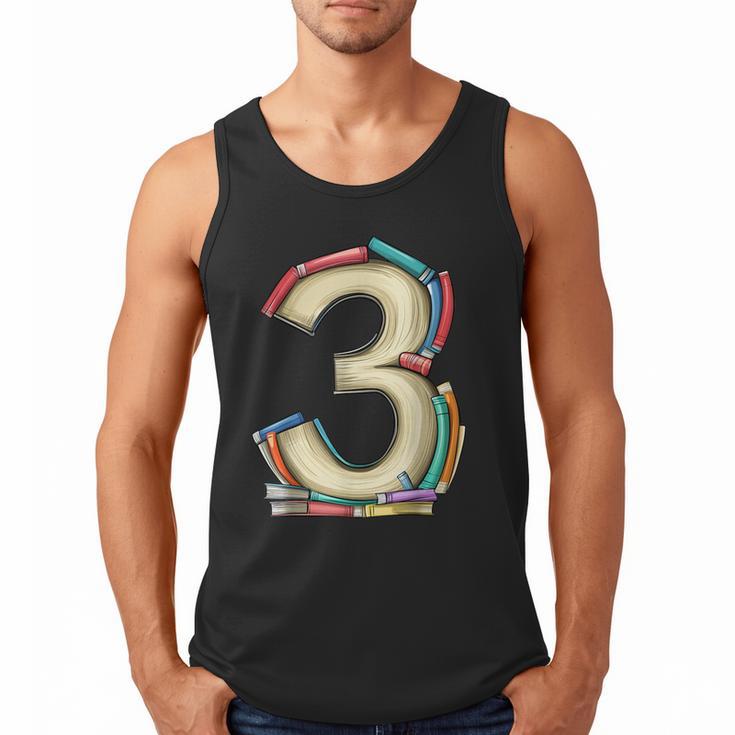 Toddler 3rd Birthday Books Themed 3 Year Old Boys Kids Girls Men Tank Top