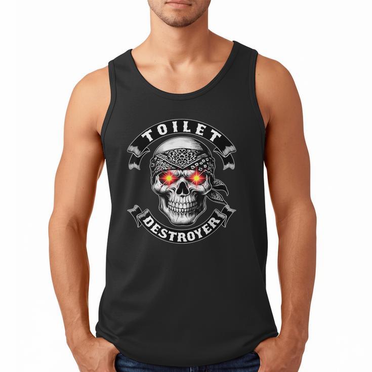 Toilet Destroyer Poop Jokes Dad Humor Poop Diarrhea Men Tank Top
