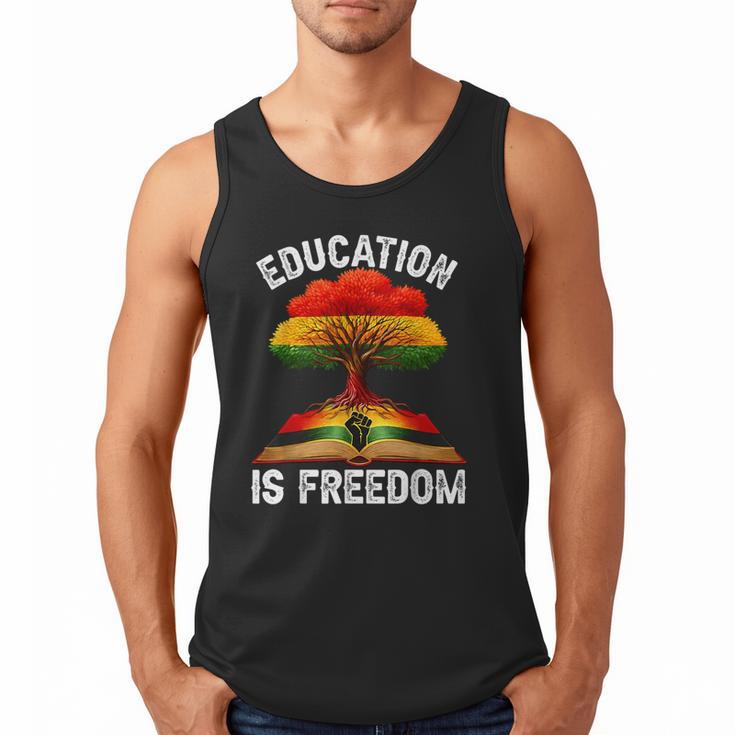 History Education Is Freedom Books Black History Men Tank Top