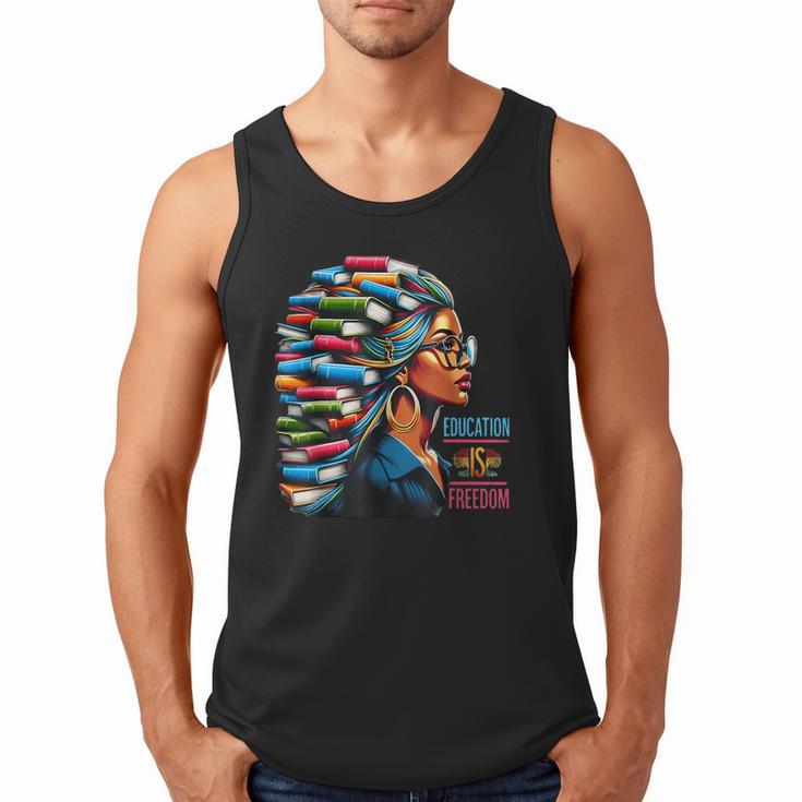 History Education Is Freedom Books Teacher Women Girls Men Tank Top