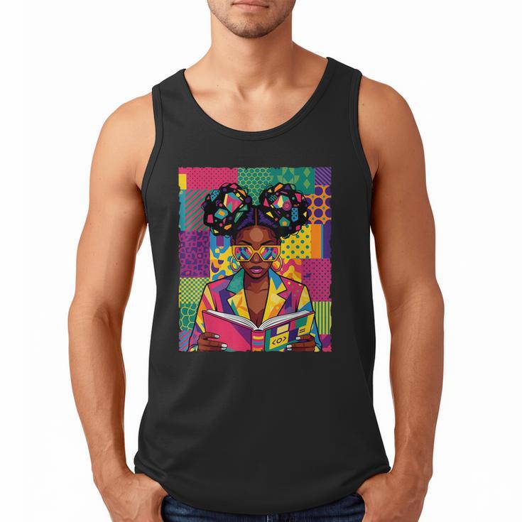 History Month Educated Black Women Girls Reading Book Men Tank Top