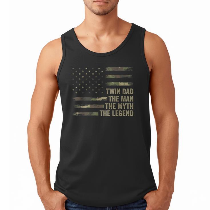 Twin Dad Camo USA Flag Twin Dad The Man The Myth The Legend Men Tank Top