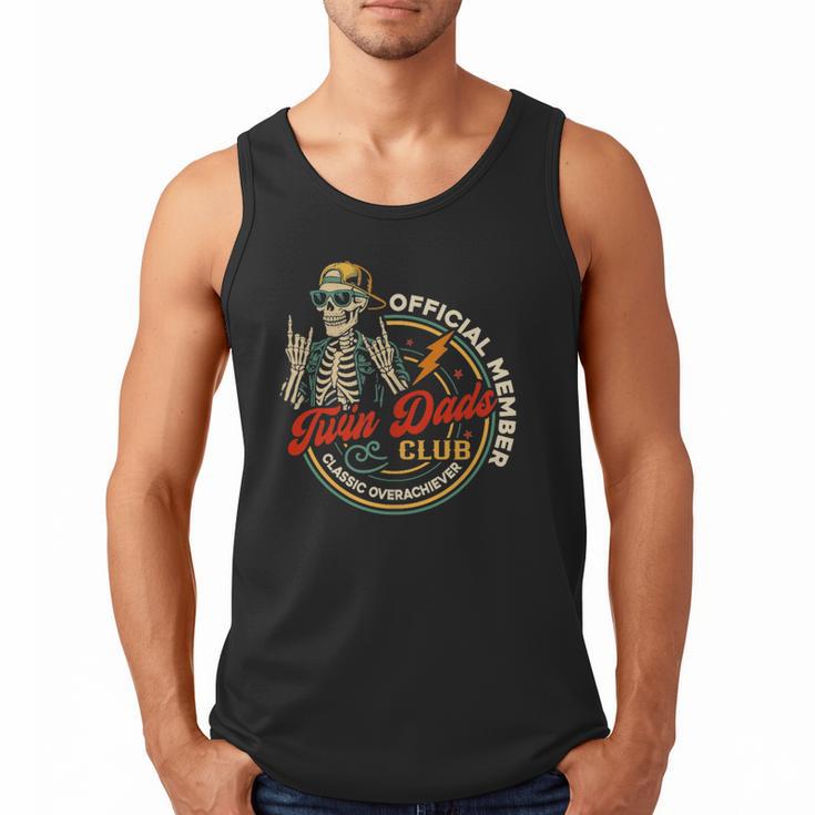 Twin Dad Club Dad Of Twins Skeleton Father's Day Men Tank Top