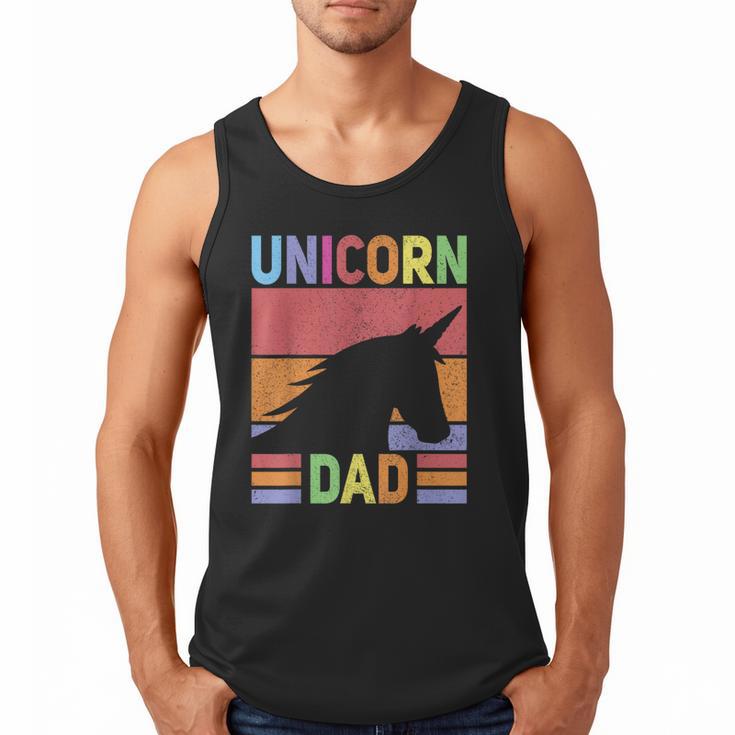Unicorn Birthday Outfit Dad Unicorn Costume Bday Dad Unicorn Men Tank Top