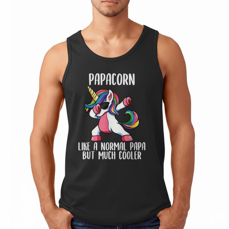 Unicorn Dad Girl Birthday Party Clothing Papacorn Men Tank Top